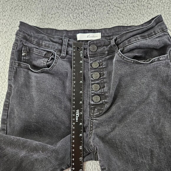 KanCan Jeans Womens 29 High Rise Skinny Button Fly Frayed Hem Denim - Picture 10 of 16